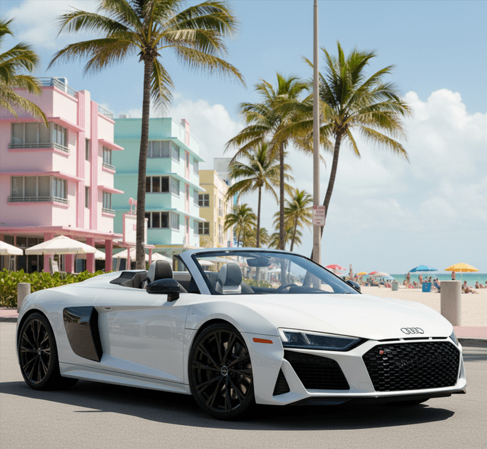 Rent Audi R8 Miami beach/airport Florida